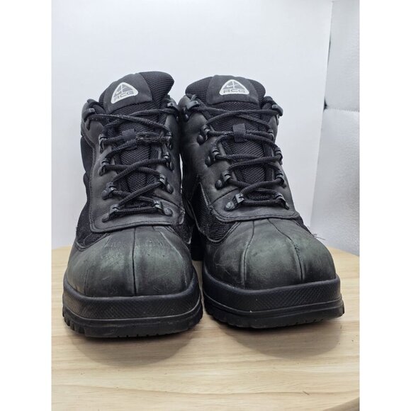 Nike ACG Air Nestuca Hiking Walking Boots Men Size 8.5 Black Leather 333667-001 - Picture 2 of 9
